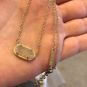 Kendra Scott Elisa Gold Pendant Iridescent Drusy